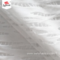 White 100% Polyester Jacquard Fabric For Dress